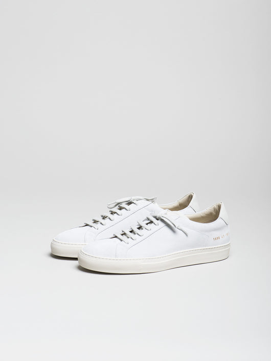 Achilles Premium Low, White Suede