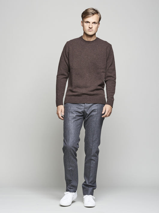 Crew Neck Sweater, Cioccolato
