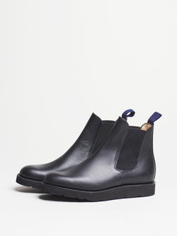 Capital Goods by Sanders Chelsea Boot, Black Leather